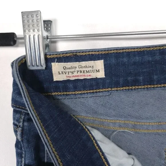 LEVI’S PREMIUM Women’s Jeans 711 Skinny Size 27 Distressed Stretch Cotton - Picture 2 of 12